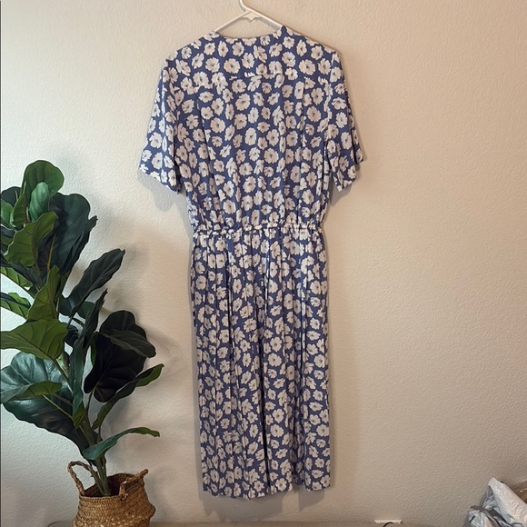 Vintage Draper’s and Damon’s Floral Blue Dress - Picture 4 of 4